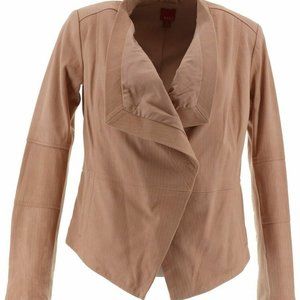 $279 G.I.L.I. 100% Genuine Leather Jacket Open Front size 4